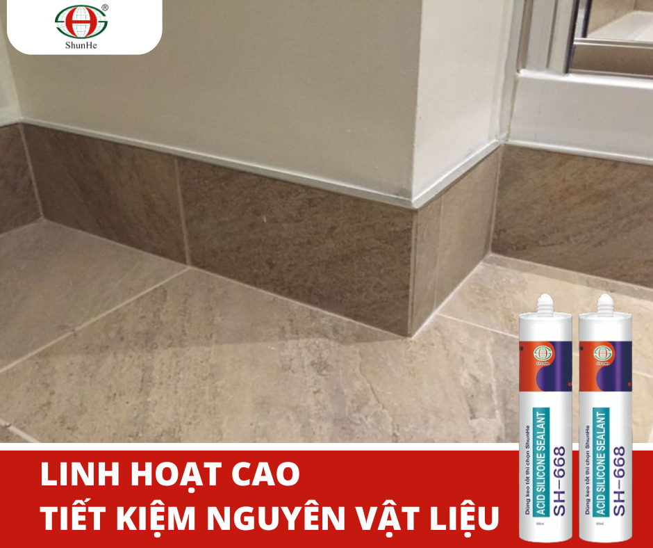 Keo silicone shunhe giúp tránh lãng phí và linh hoạt, tối ưu chi phí mua sắm -  quản lý vật liệu.